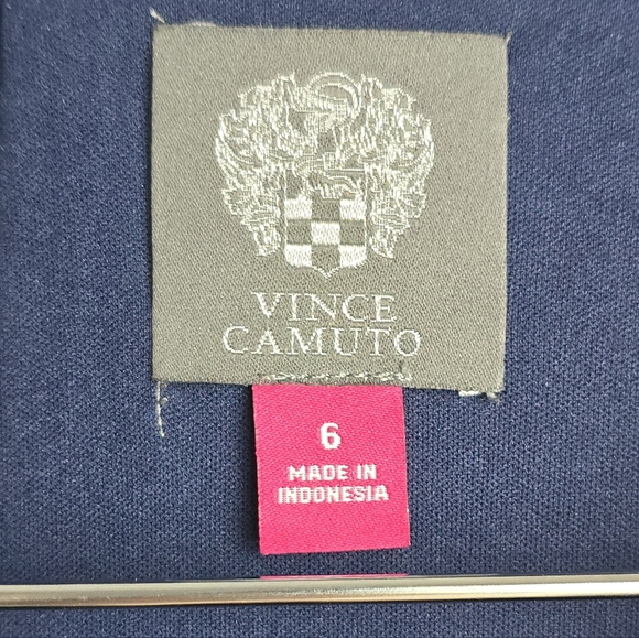 Vince Camuto Blue Floral Scuba Sun Dress With Pockets Size 6 - Picture 4 of 11